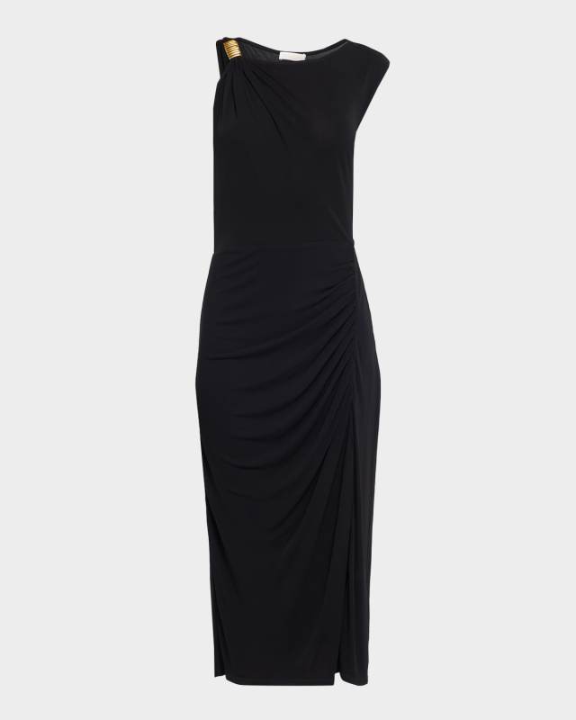 Leann One-Shoulder Sleeveless Midi Dress